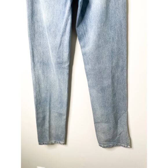 Lioness Alabama Split Leg Baggy Jeans Small Blue Trendy Fall Slouchy Denim - Picture 11 of 12